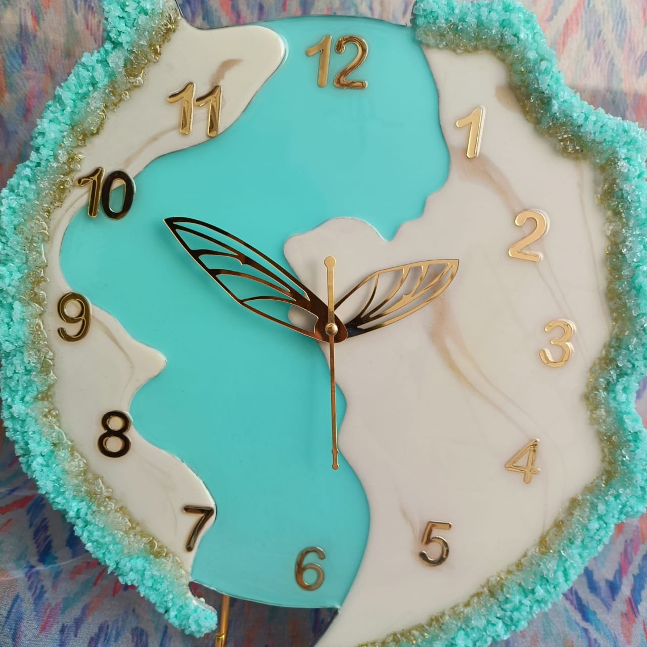 Geode Shape Wall Clock 12 Inches