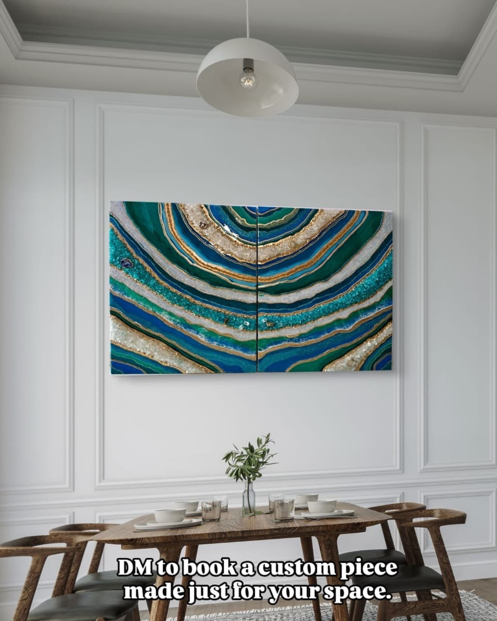 Geode Wall Art -Size 36 * 60 Inches
